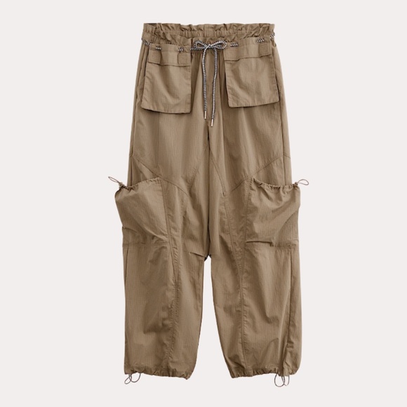 Vans by SZA $150 Premium Canopy Parachute Utility Cargo Pants Unisex Small Brown - Picture 2 of 16